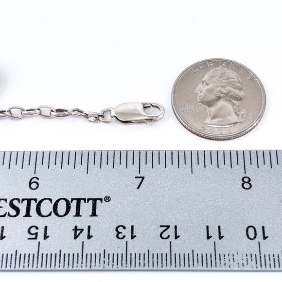 Vintage Sterling Silver Ladybug Charm Bracelet | 925 | Red Enamel 7” - Picture 2 of 6